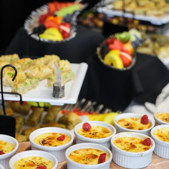 Food at event catered by RDP's food service provider, Aramark